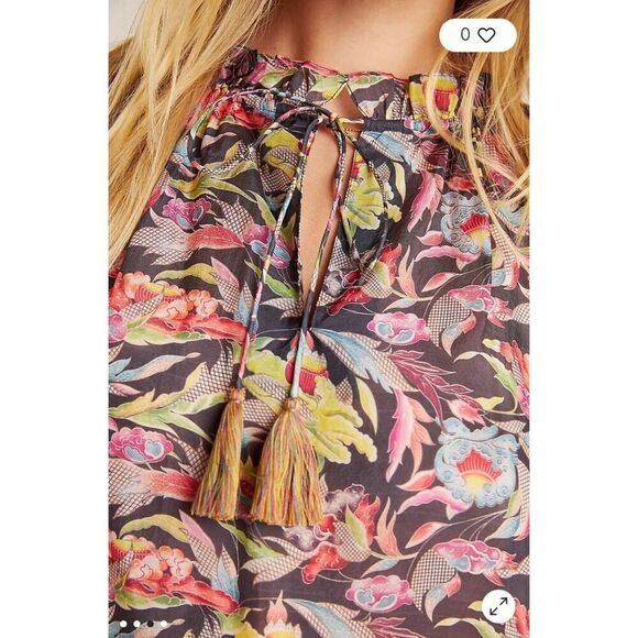 Tanvi Kedia Rashida Peasant Blouse sz sm - Picture 13 of 13